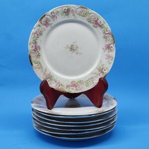 GDA Limoges France Fields Haviland  Set Of 8 Dessert Plates READ DESCRIPTION
